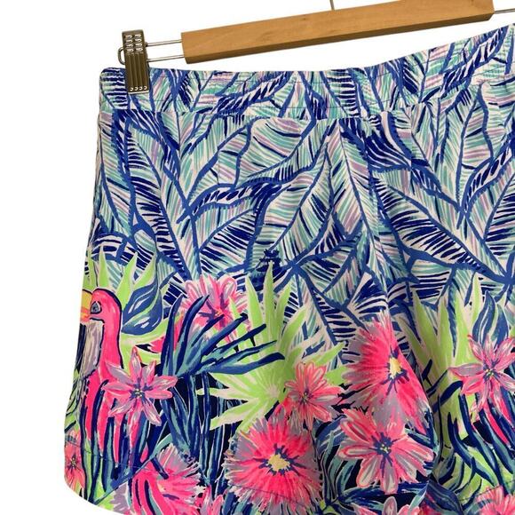 Lilly Pulitzer Katia Shorts Bennet Blue Lets Mango Engineered Lightweight Sz S - Picture 6 of 16